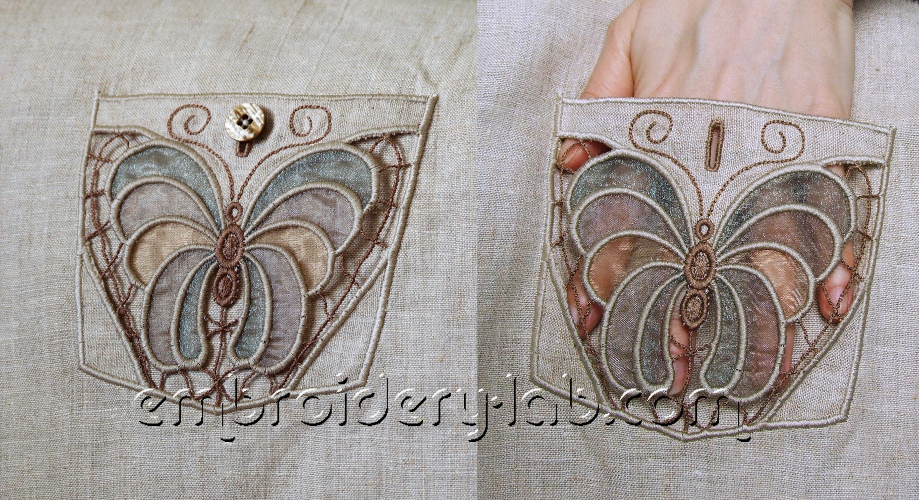 Butterfly 0005 Cutwork Pocket
