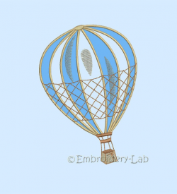 Hot Air Balloon machine embroidery design